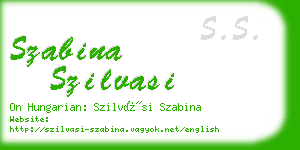 szabina szilvasi business card